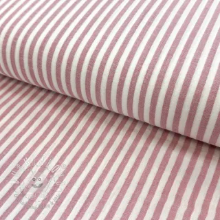 Dvojitá gázovina/mušelín YARN DYED Summer stripe rose