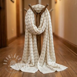 Pletenina jacquard LUREX ecru