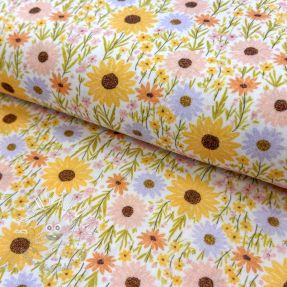 Dvojitá gázovina/mušelín Flowers Hot summer digital print