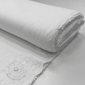 Dvojitá gázovina/mušelín BORDER Helene white