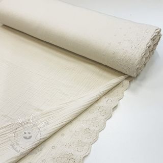 Dvojitá gázovina/mušelín BORDER Helene natural