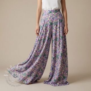 Viskóza SATIN Flowers Jamie digital print