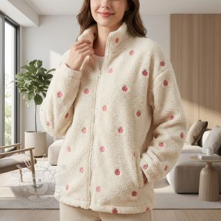 Kabátovina TEDDY JACQUARD EMBROIDERY Patches