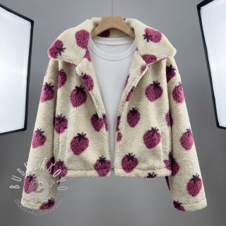 Kabátovina TEDDY JACQUARD Strawberries