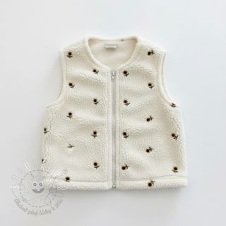 Kabátovina TEDDY JACQUARD EMBROIDERY Sunflower