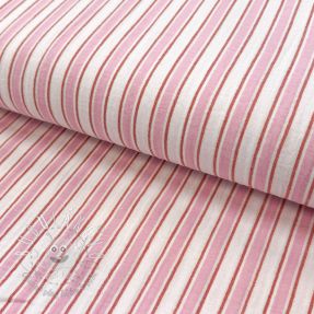 Dvojitá gázovina/mušelín YARN DYED Stripe in stripe pink