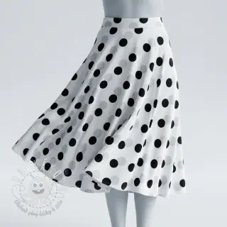 Viskóza RADIANCE Polka BIG dot white