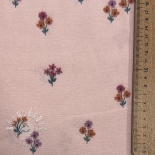 Bavlnená látka FLANNEL Flowers light pink