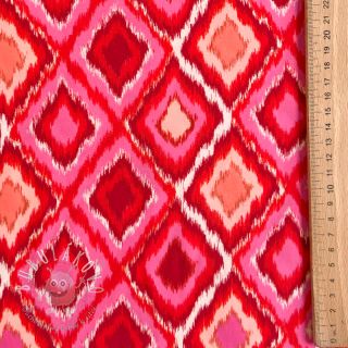 Viskóza RADIANCE Abstract red digital print