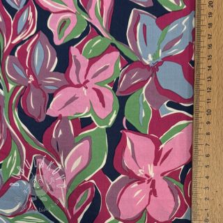 Bavlnená látka VISCOSE Flowers green