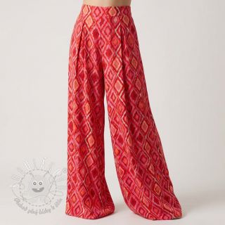 Viskóza RADIANCE Abstract red digital print