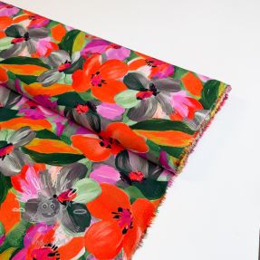 Viskóza ECOVERO Flowers multi digital print