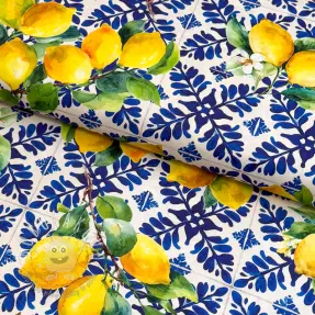 Bavlnená látka VISCOSE Lemons digital print