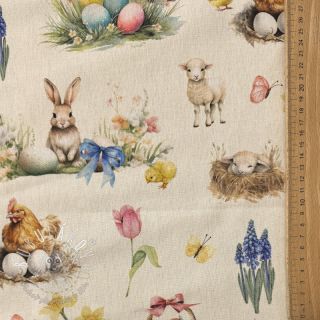 Dekoračná látka Easter Garden Joy digital print