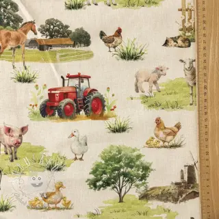 Dekoračná látka Cosy Farm Animals digital print