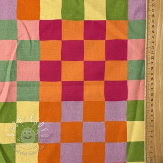 Dekoračná látka Joyful Block Patch digital print