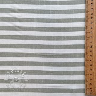 Viskóza YARN DYED Stripes SMALL green