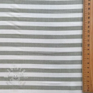Viskóza YARN DYED Stripes SMALL green