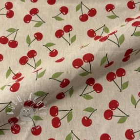 Dekoračná látka Linenlook premium Cherry Happy Joy