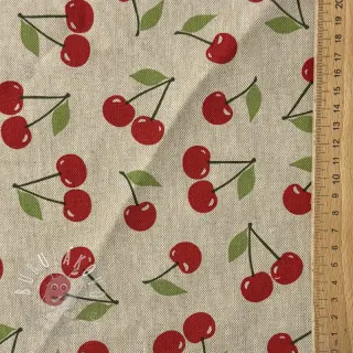 Dekoračná látka Linenlook premium Cherry Happy Joy