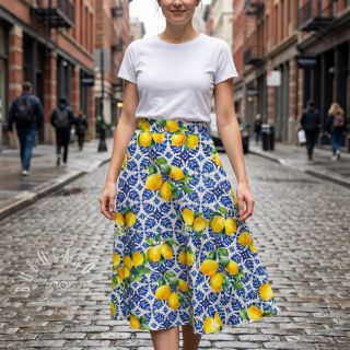 Bavlnená látka VISCOSE Lemons digital print