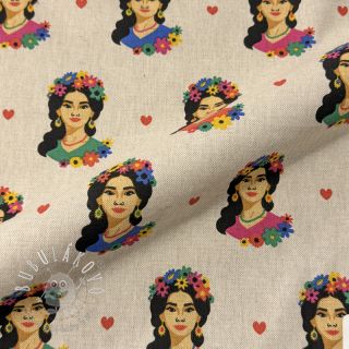 Dekoračná látka Linenlook premium Viva Flower Girl