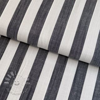 Viskóza YARN DYED Stripes BIG navy