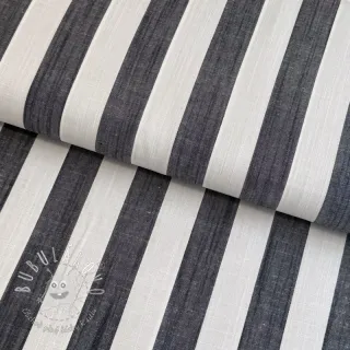 Viskóza YARN DYED Stripes BIG navy