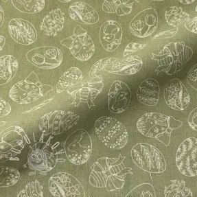 Dekoračná látka Linenlook premium Easter Egg Tale