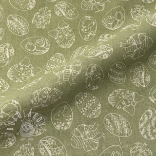 Dekoračná látka Linenlook premium Easter Egg Tale