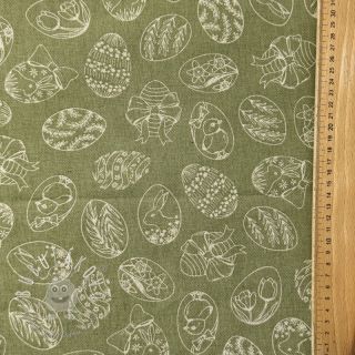 Dekoračná látka Linenlook premium Easter Egg Tale