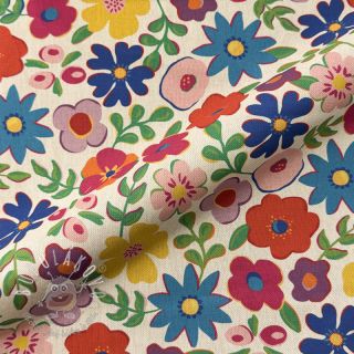 Dekoračná látka Linenlook Flower Fiesta Field digital print