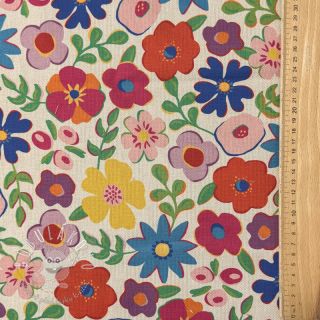 Dekoračná látka Linenlook Flower Fiesta Field digital print