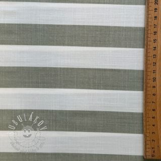 Viskóza YARN DYED Stripes BIG green