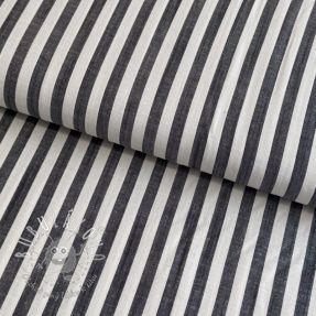 Viskóza YARN DYED Stripes SMALL navy