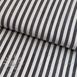 Viskóza YARN DYED Stripes SMALL navy