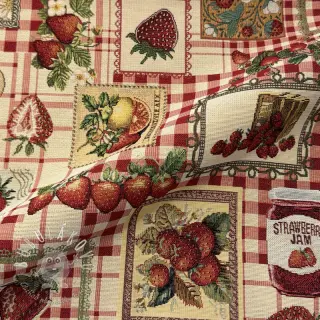 Dekoračná látka GOBELIN premium Strawberry Jam Check