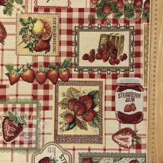 Dekoračná látka GOBELIN premium Strawberry Jam Check