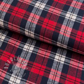 Scottish Check YARN DYED BRUSHED Atlas red