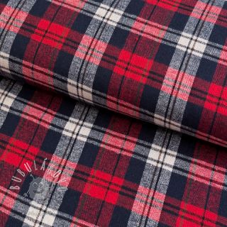 Scottish Check YARN DYED BRUSHED Atlas red