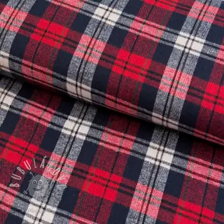 Scottish Check YARN DYED BRUSHED Atlas red