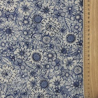 Dekoračná látka Linenlook Bloom Fully Mix digital print