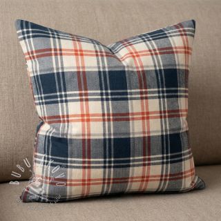 Bavlnená látka YARN DYED BRUSHED Check Mia navy