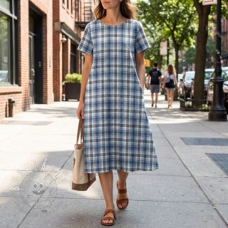 Scottish Check YARN DYED BRUSHED Ria