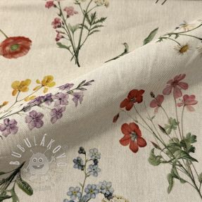 Dekoračná látka Linenlook Delicate Floral Field digital print