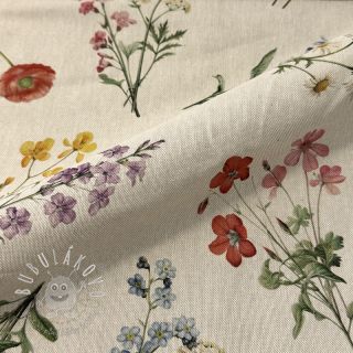 Dekoračná látka Linenlook Delicate Floral Field digital print