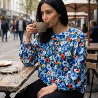 Viskóza RADIANCE Flower design A digital print