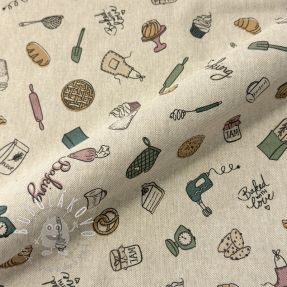 Dekoračná látka Linenlook premium Bake Off Doodle