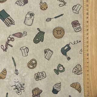 Dekoračná látka Linenlook premium Bake Off Doodle
