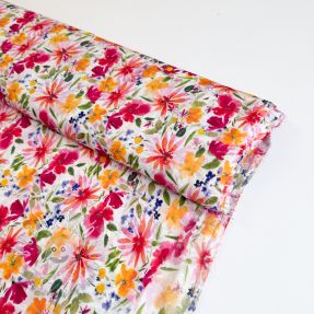 Viskóza DOBBY Flowers digital print